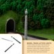 thumbnail image 4 of Injueey Modelo de tren, poste de luz, decoraciones para el jardín del hogar, luz LED de vía férrea, artesanía de un solo cabezal, lámpara de pista, Artesanía Verde Injueey HA064469-03, 4 of 6