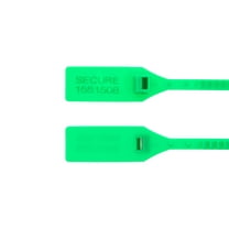 Secure Cable Ties 13 Inch Heavy-Duty Green Pull Tight Plastic Seal - 100 Pack