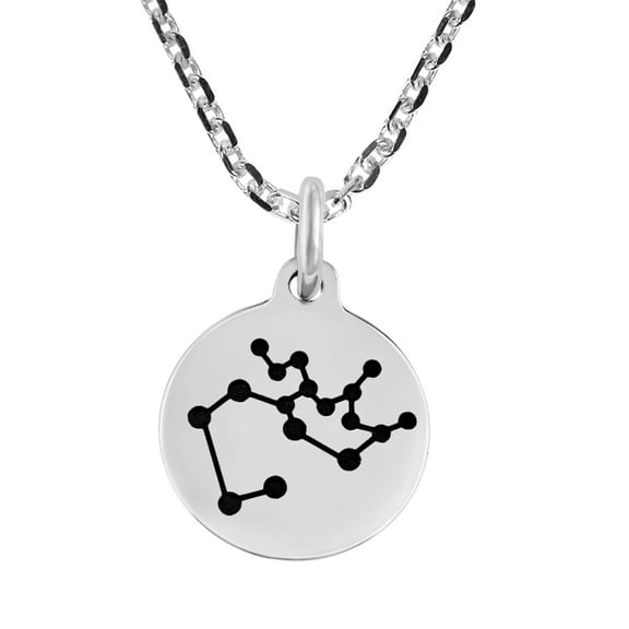 Sagittarius Star Constellation .925 Sterling Silver Pendant Necklace
