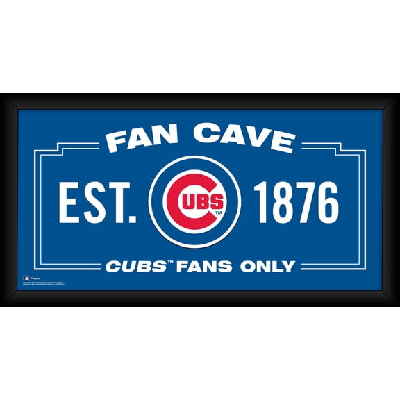 Chicago Cubs Framed 10" x 20" Fan Cave Collage