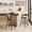 Brown, variant on Brown Faux Leather Counter Stools with Metal and Wood Frame and Metal Footrest, Set of 2, Barstools in Dining Room