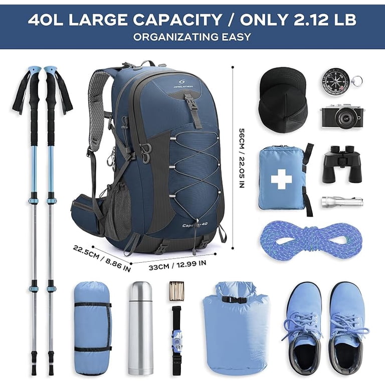 american made waterproof hiking 40l backpack Camel Ultralight Design with Rain Cover for Camping Trekking Travel Stop rips with this heavy duty fabric Diamond Candy Waterproof Hiking Backpack