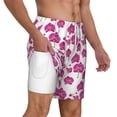 thumbnail image 3 of Goofa Orchids Flowers Printed Men's Swim Trunks Board Shorts Quick Dry Mens Swimming Trunks with Compression Liner,Breathable Fit Hawaii Beach Shorts-3X-Large, 3 of 9