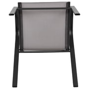 BizChair 4 Pack Gray Outdoor Stack Chair with Flex Comfort Material and Metal Frame
