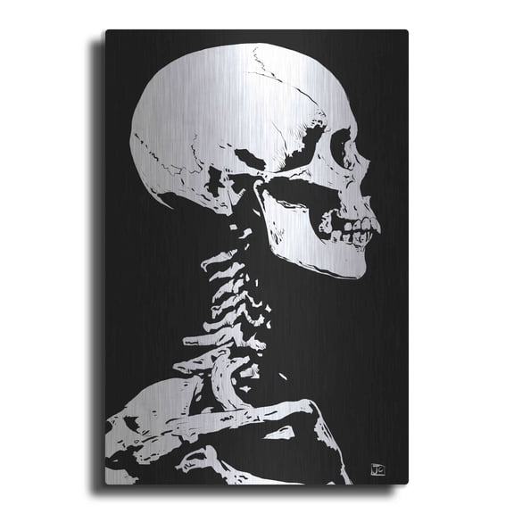 Luxe Metal Art 'Skeleton' by Giuseppe Cristiano, Metal Wall Art, 12"x16"