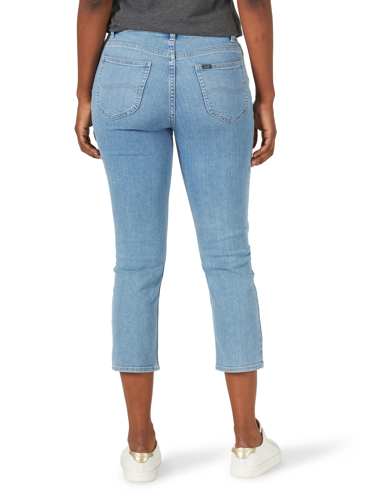 Lee Women's Sculpting High Rise Slim Fit 25" Cropped Jeans