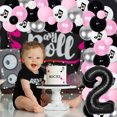 thumbnail image 2 of Born Two Rock Birthday Decorations for Girl Rock and Roll 2nd Birthday Party Supplies with Born Two Rock Background Guitar Balloon Black and Pink Balloon Arch for Rock Band Music Theme Party., 2 of 7