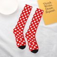 thumbnail image 6 of Knee High Socks for Women Polka Dot Red Long Tube Sock Uniform Socks, 6 of 7