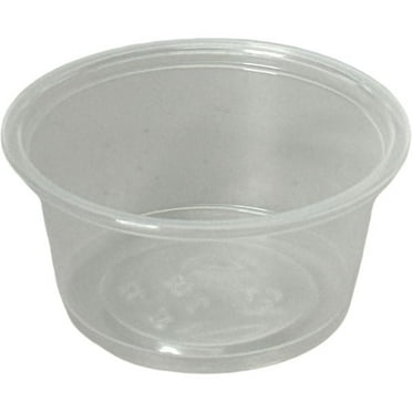 JC 2500 Pcs Clear Plastic Portion Cups - 2 oz Disposable Containers for Sauces, Snacks & Dressings