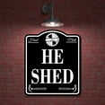 thumbnail image 2 of He Shed Workshop Hand Made BLACK Aluminum Composite Sign, 8.5"x10", 2 of 9