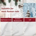 thumbnail image 7 of Kitchen Valances for Window, Blue Christmas Tree Snowflake Light Filtering Rod Pocket Valance Curtain, Leopard Print Xmas Tree Short Curtains Window Topper for Bedroom Bathroom Living Room 54x18in, 7 of 7