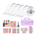 thumbnail image 1 of Cinta de doble cara transparente Sunnimix 5 Cm con Caja de Almacenamiento 5PCS, 1 of 8