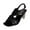 Black, variant on Xfvqtps Womens Heeled Sandals High Chunky Clear Heels Open Square Toe Slingback Cross Straps Adjustable Buckle Non Slip Summer Party Dress Wedding Evening Pumps Shoes Black