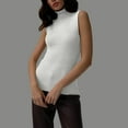 thumbnail image 2 of HADST Women's Summer Sleeveless Knit Tank Tops - High Neck, Fashion Solid Color, Slim Fit for Trendy Looks, 2 of 8