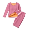 thumbnail image 4 of Edvintorg Matching Sets Women Plus Size Fashion Crew Neck Long Sleeve Top and Pant Thermal Fleece Outfits 2 Piece Loungewear Women Clothing Hot Pink XS, 4 of 9
