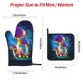 thumbnail image 2 of Salouo Magic Mushrooms ,Fireflies for Oven Mitts and Potholders BBQ Gloves-Oven Mitts and Pot Holders Non-Slip Cooking Gloves for Cooking Baking Grilling (4-Piece Set), 2 of 6