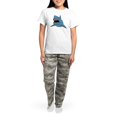 thumbnail image 4 of CafePress - Shark Women's Light Pajamas - Women's Short Sleeve Print T-Shirt and Pants Light Cotton Pajama Set, 4 of 7