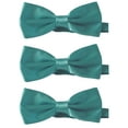 thumbnail image 7 of Mens Smooth Satin Feel Wedding Pre-Tied Blue Bow Tie Sets, 7 of 7