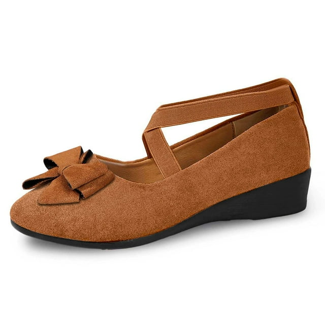 Zmoon Chaussures Décontractées Élastiques en Daim Couleur Unie pour Femmes, Confortables