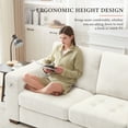 thumbnail image 5 of BedLuxury 70" Loveseat, 2-Seats Sofa with USB/Type-C Charging, Storage Pocket & Wide Armrest, Removable Cover, Living Room, Chenille Beige, 5 of 9