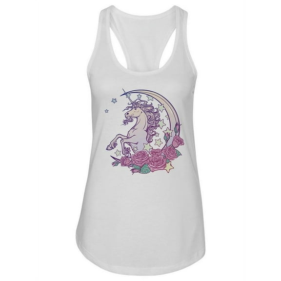 Beautiful Unicorn Night Sky Tank Women -Image by Shutterstock, Female Medium