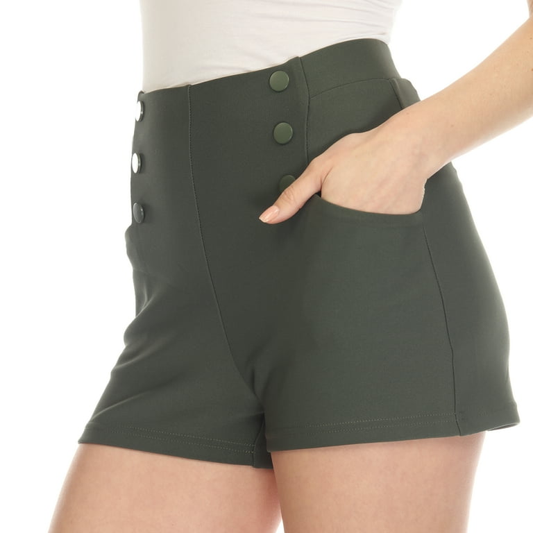 4 button high waisted shorts hotsell