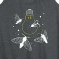thumbnail image 3 of Instant Message - Moths On Lightbulb - Women's Racerback Tank Top, 3 of 6
