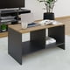 thumbnail image 4 of MORU Mesa de Centro SMART Negro y Latte, Mesita de noche, Mesa Lateral Para Sala, Mesa Auxiliar Con Estantes, Ideal Para Casa u Oficina |Mate| 80x40x42| MORU SMART negro y roble Moderno Minimalista, 4 of 8