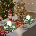 thumbnail image 7 of Fwttom Christmas Wreaths, Christmas Decorations Home Candle Holders Wreath Ring, Creative Mini Wreaths for Holiday Party Xmas Candle Table Setting, 7 of 7