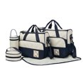 thumbnail image 1 of Waterproof Diaper Nappy Changing Bag Set Large Baby Diaper Capacity Stylish Easy To Clean Eco-friendly Polyester dark blue, 1 of 9