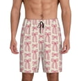 thumbnail image 1 of Fotbe pink hand drawn bows Pantalones Cortos de Pijama para Hombre, Ropa de Dormir, Pantalones de Pijama Cortos para Hombre-X-Large, 1 of 6