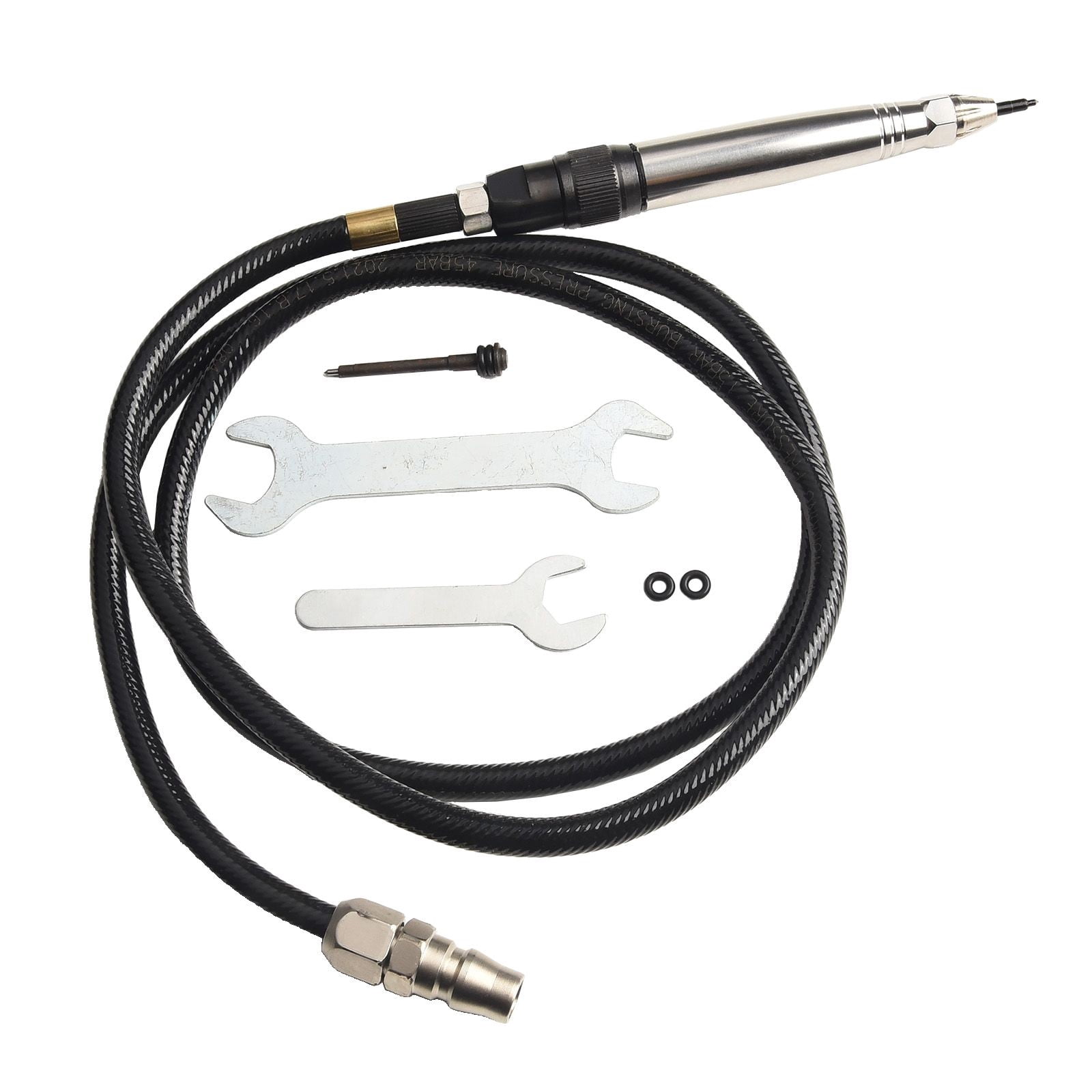 Pneumatic Air Scribe Engraving Pen Pencil Style Lettering Tool Kit 0.25inch Hose