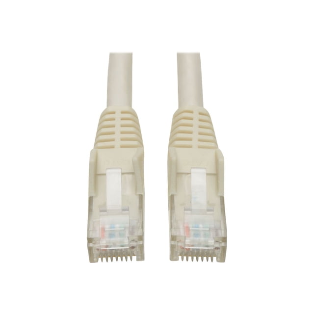 Eaton Tripp Lite Series Cat6 Gigabit Snagless Molded (UTP) Ethernet Cable (RJ45 M/M), PoE, White, 15 ft. (4.57 m) - Patch cable - RJ-45 (M) to RJ-45 (M) - 15 ft - UTP - CAT 6 - IEEE 802.3ba - molded, snagless, stranded - white