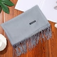 thumbnail image 2 of Super Soft Imitation Wool Scarf - 35cm with Tassels, Polyester Material, Thickened, Various Colors, for Autumn Winter Men Women Kids, 2 of 3