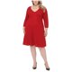 thumbnail image 1 of Jessica Howard Womens Cable Knit Sweater Dress, red, Plus Size, 1X, 1 of 1