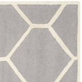 thumbnail image 4 of Safavieh Cambridge Collection CAM144D Handmade Moroccan Geometric Silver and Ivory Premium Wool Square Area Rug (8' Square), 4 of 4