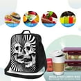 thumbnail image 4 of Xecao Psychedelic Skull Illusion Art Print Lunch Bag - Durable, Double-Insulated Lunch Bag, Holds Lunch Box, Water Bottle, & Snacks,Leakproof Cooler Tote Bag, 4 of 7