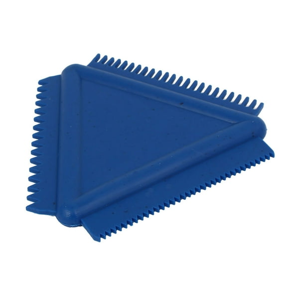 MS14 Wall Art Rubber Wood Graining Tool Triangular Scraper 8.5cmx8cm Blue