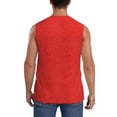 thumbnail image 4 of Uemuo Red Glitter Pattern Men's Sleeveless T-Shirt,Muscle Athletic Tank Top, Moisture-wicking Quick-dry Breathable Classic Tee Top for Gym Run Outdoor Sports-, 4 of 8