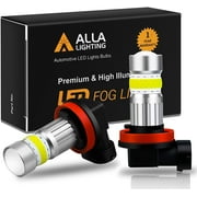 Alla Lighting 2800lm H8 H11 LED Fog Lights Bulbs Xtreme Super Bright High Power COB-72 Cars Trucks H16 H11 LED