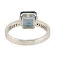 thumbnail image 3 of KIRAN FINE JEWEL Octagon Blue Topaz CZ Diamond Cocktail Band Ring 925 Sterling Silver Anniversary Women Gemstone Statement Jewelry Gift For Her, 3 of 5