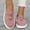 Pink, variant on Womens Platform Slip On Loafers Dark Gray Flock Fabric Comfort Casual Shoes for Walking Errands & Daily Wear,Size 40