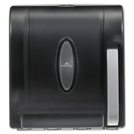 Georgia-Pacific Hygienic Push Paddle Roll Towel Dispenser, Translucent Smoke, 54338