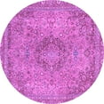 thumbnail image 1 of Ahgly Company Indoor Round Abstract Purple Modern Area Rugs, 6' Round, 1 of 4