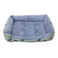 thumbnail image 1 of Lit pour Animaux Durable d'Intérieur pour Chats et Chiens - Coussin Rectangulaire Doux, Lavable et Respirant, Confortable avec Base, Lit Carré Haute Densité pour Siestes Douillettes, 1 of 5