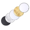 thumbnail image 3 of Gold Silver White Black Reflector, 110cm 5 In 1 Light Reflector Lightweight  For Portrait Photography For Indoor For Outdoor, 3 of 8