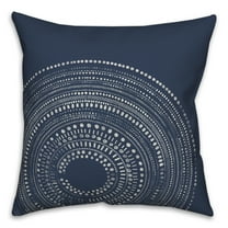 Creative Products Blue Circle Dot Pattern 18x18 Indoor / Outdoor Pillow