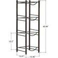 thumbnail image 2 of 5 Gallon Water Jug Holder Water Bottle Storage Rack, 4 Tiers, Dark Brown, 2 of 6