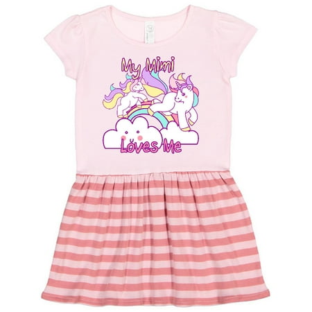 

Inktastic My Mimi Loves Me Unicorn Gift Toddler Girl Dress