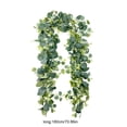 thumbnail image 3 of Ywbawe 5.91ft Artificial Eucalyptus Garland Faux Greenery Vines with Flower Accented Hanging Vine for Indoor Home Party Decor, 1 Pack, 3 of 6